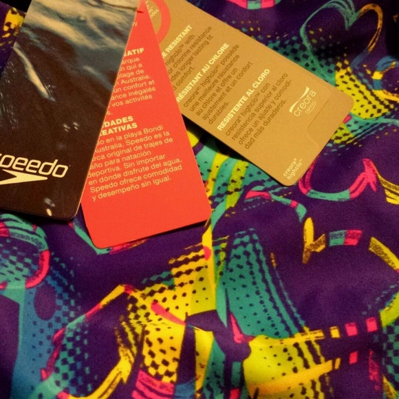 Speedo Youth Tankini Top Multi Color Racer Back - Picture 5 of 5